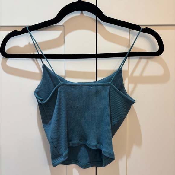 Teal Garage Ribbed Bungee Cami - Picture 2 of 5